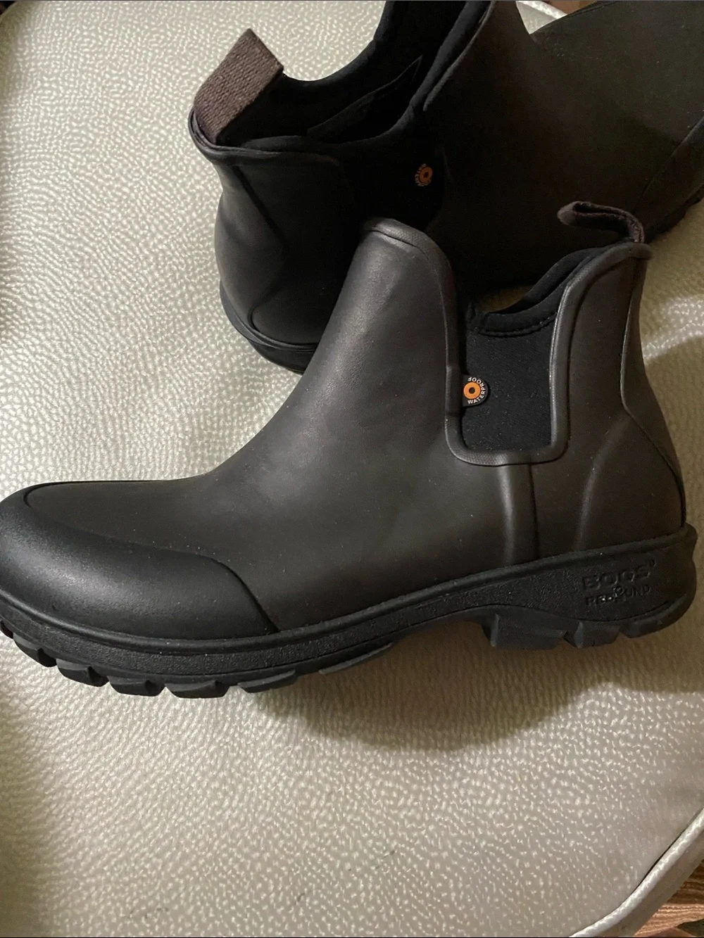 Bogs Black Waterproof Slip-On Chelsea Style Ankle Boots
